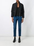 draped layer pocket coat