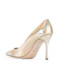metallic stiletto pumps