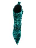 crushed velvet ankle boots