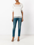lace-trim blouse