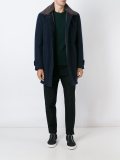 contrast collar coat