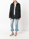 camouflage print oversized jacket