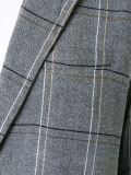 checked single breasted coat