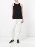 logo print tank top