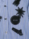 patch detailed button down shirt