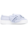 bow striped slip-on sneakers 