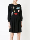 cartoon face print dress 