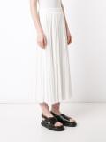 pleated midi skirt