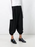 elasticated cuffs cropped trousers
