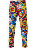 graphic print jeans