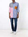 panelled pattern shirt
