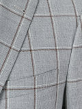 checked button front blazer