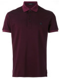 contrast collar polo shirt