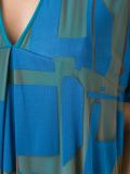 printed wide mid-length dress
