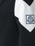 contrast brand armband blazer
