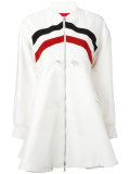 striped flared coat
