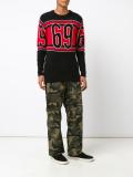 camouflage print trousers