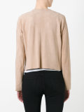 collarless jacket