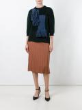 pleated midi skirt