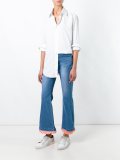 fluffy flared hem jeans