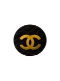 绗缝‘CC’标志夹扣式耳环