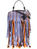 fringed trim cross body bag