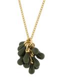 teardrop cluster chain necklace