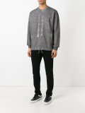 zip detail sweatshirt