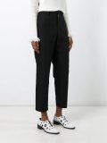straight leg cropped trousers
