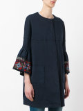 embroidered sleeve coat 
