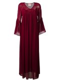 ruffled sleeves draped dress
