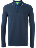 striped collar polo shirt