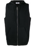 sleeveless zipped hoodie