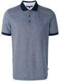 grid pattern polo shirt