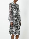 flared floral print dress