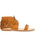 fringed flat sandals