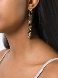 hanging embossed stone earrings