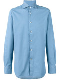 pointed collar long sleeved shirt