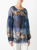 seashells print blouse   