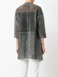 short-sleeve mesh coat