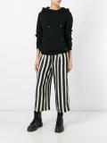 striped cropped trousers