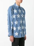 star print oversized shirt