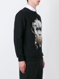 futuristic portrait print sweatshirt