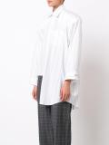 pinstriped asymmetric shirt