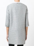 three-quarters sleeve midi coat