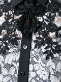 floral lace shirt dress 