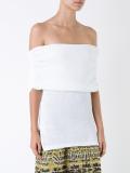 lace-chain colder shoulder top