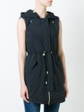 hooded zipped gilet 