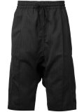 ribbed stripe track shorts