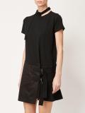 buckle strap apron dress